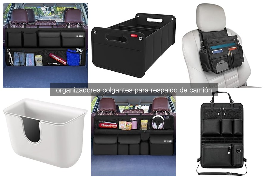 Cómo instalar un organizador colgante en el respaldo del camión
