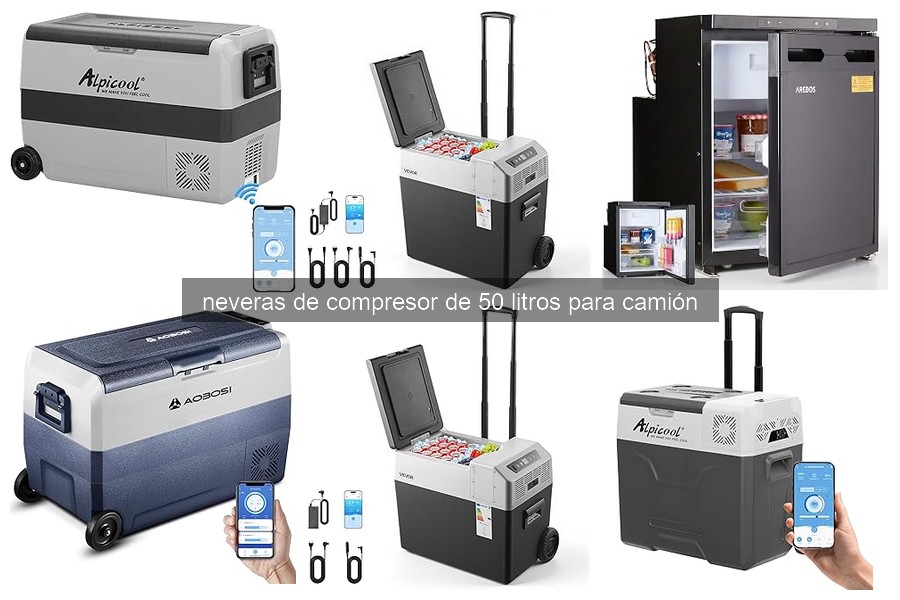 Mejores neveras de compresor de 50 litros para transporte de alimentos