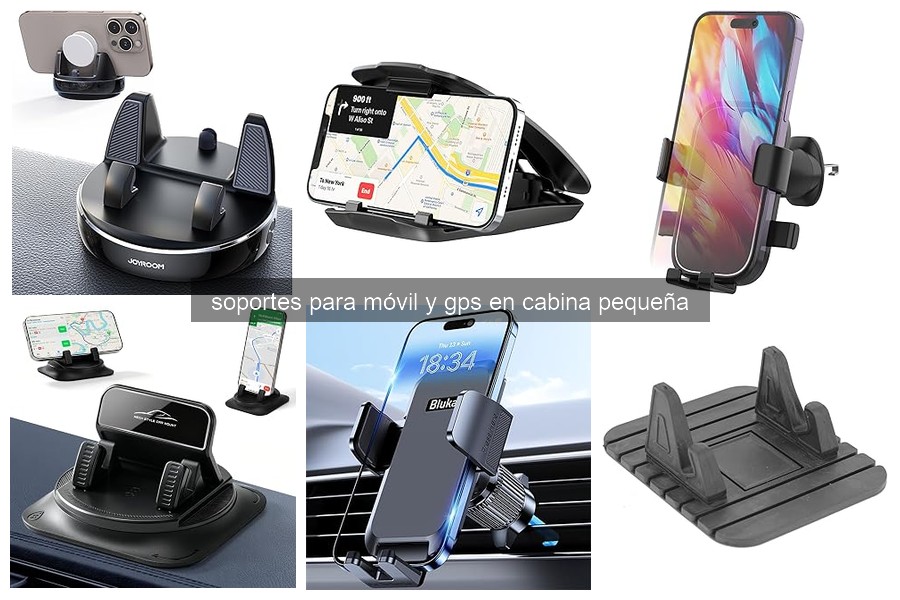 Tipos de Soportes para Móvil y GPS en Cabinas Pequeñas